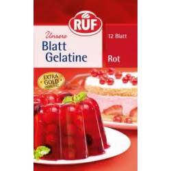 Plátková želatina - červená RUF
