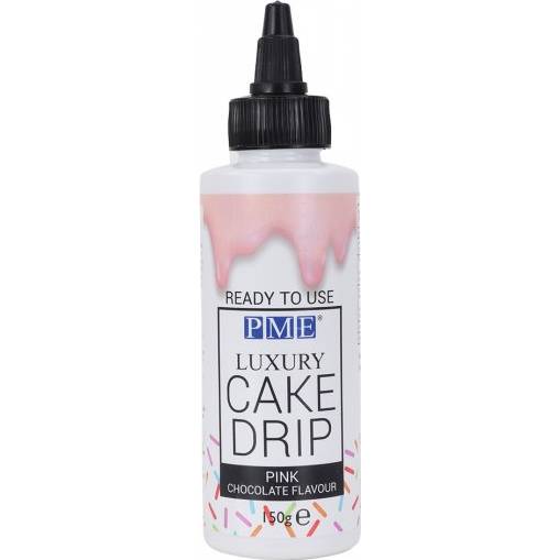 Růžová čokoládová poleva Luxury Cake Drip 150g PME