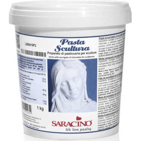 Saracino modelovací hmota bílá z čokoládové polevy 1 kg Saracino