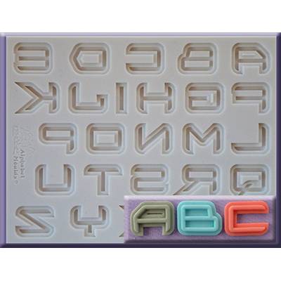 Silikonová formička velká abeceda Sci-fi Alphabet Moulds
