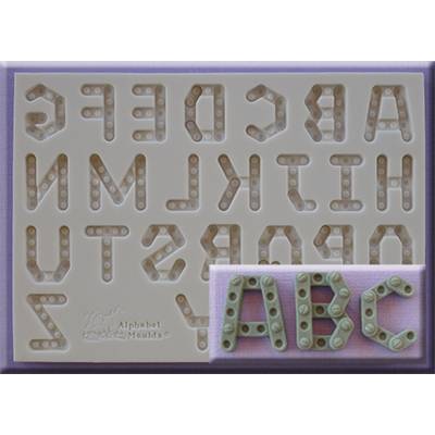 Silikonová formička velká abeceda - stavebnice Alphabet Moulds