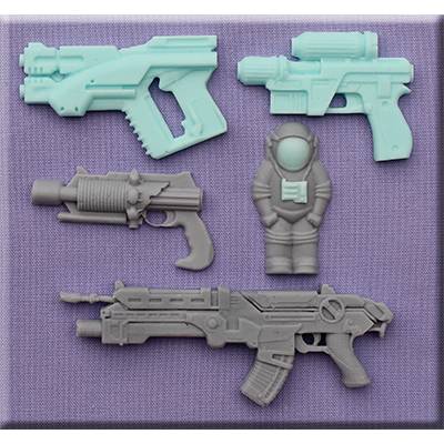 Silikonová formička vesmírné zbraně Alphabet Moulds