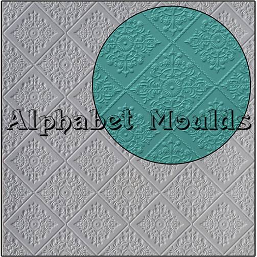 Strukturální podložka Diamond Mat 18x18cm Alphabet Moulds