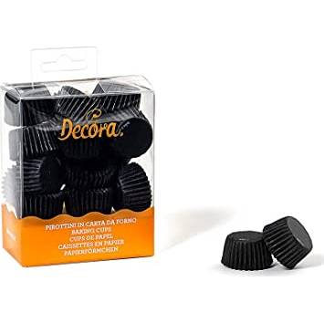 Košíčky na pralinky černé 200ks 2,7x1,7cm Decora
