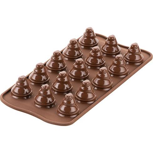 Silikonová forma na čokoládu stromečky 3D - Silikomart Silikomart