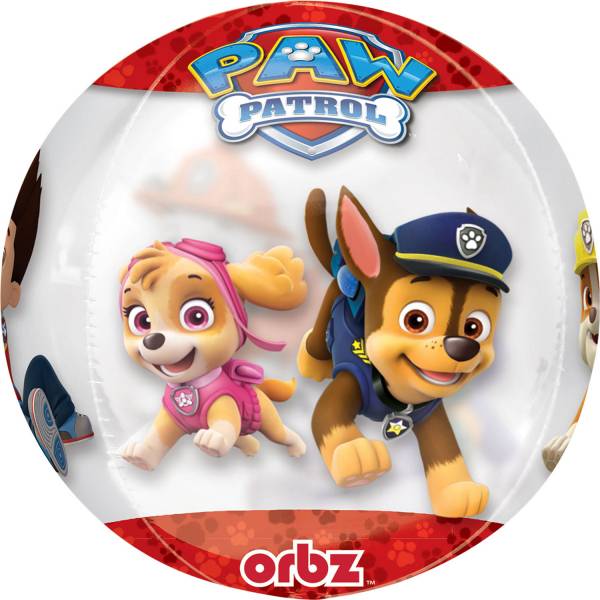 Levně 3D Fóliový balónek Orbz "Paw Patrol Chase and Marshall" čirá 38 x 40 cm - Amscan