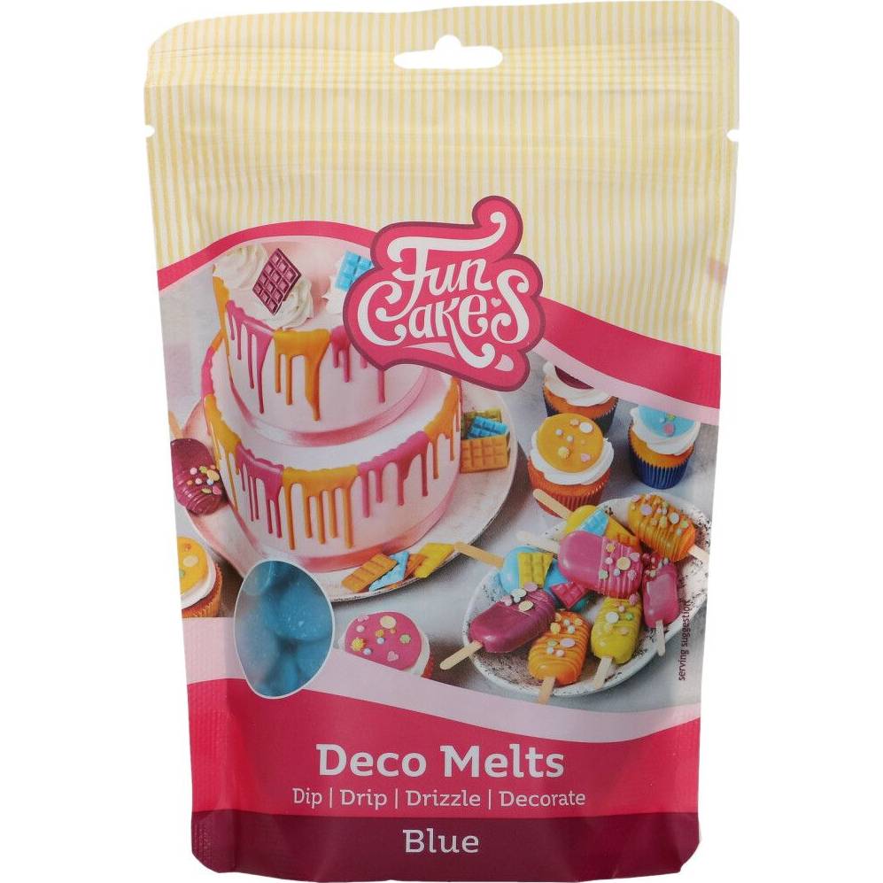 Snadno rozpustná poleva v peckách 250g Modrá FunCakes