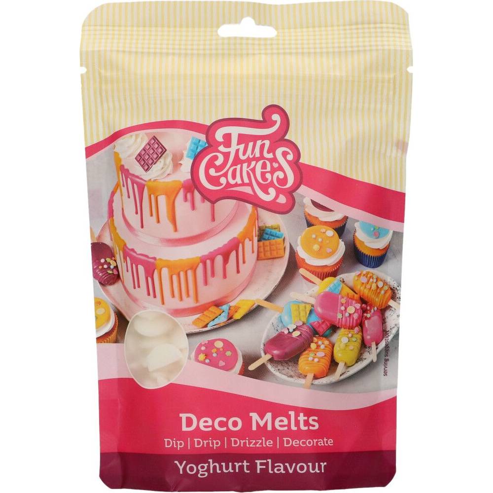 Snadno rozpustná poleva v peckách 250g Yogurtová FunCakes