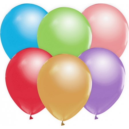Levně Metalické balónky 10ks 55cm - Godan