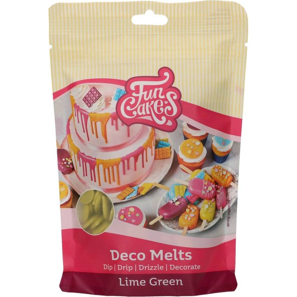 Snadno rozpustná poleva v peckách 250g Lime FunCakes