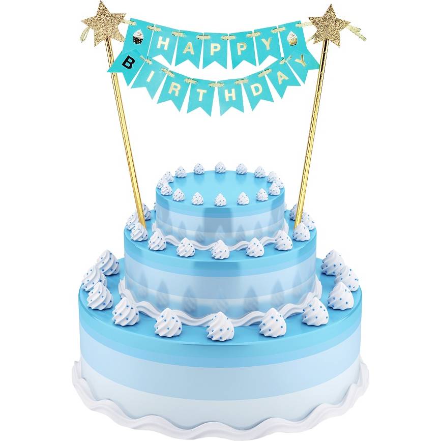 Levně Dekorace na dort, Happy Birthday - Godan