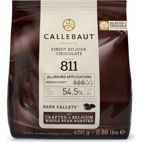 Levně Čokoláda 811 hořká 54,5% 0,4kg - Callebaut