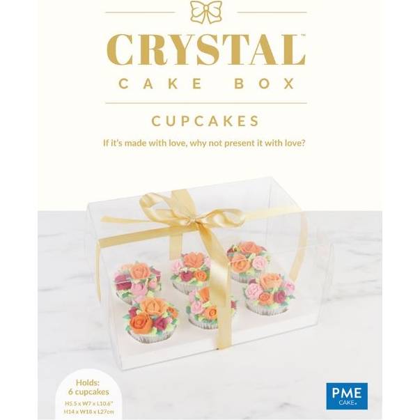 Průhledná krabice na cupcakes 6ks, 14 x 18 x 27 cm PME