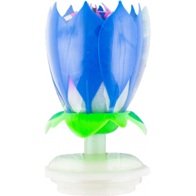 Levně Dortová fontána květina hrající modrá - Godan