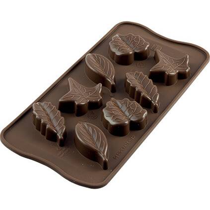 Silikonová forma na čokoládu listy Silikomart