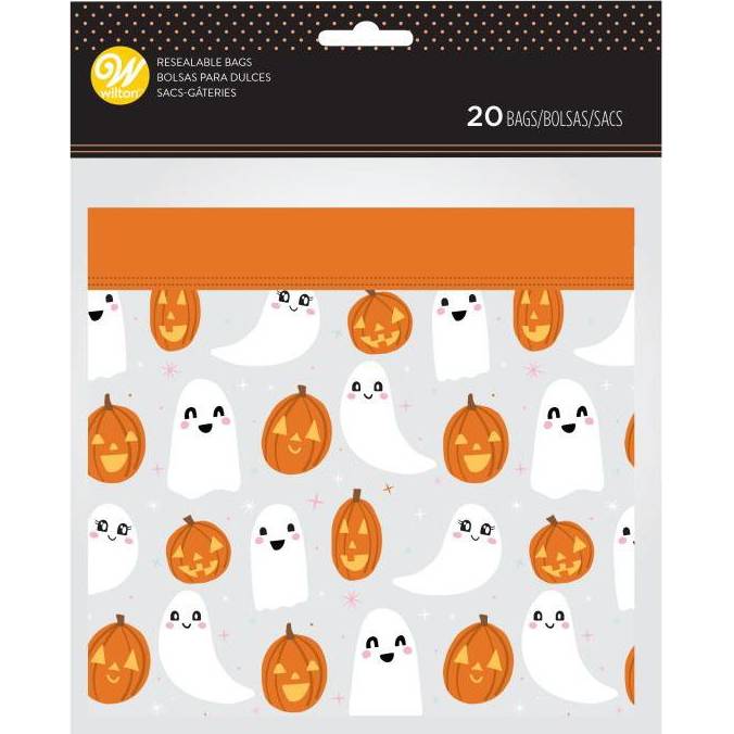 Celofánové sáčky duchové a dýně 20ks Halloween Wilton