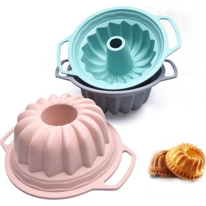 Silikonová forma na bábovku šedá s pevným okrajem 26x11cm Cakesicq