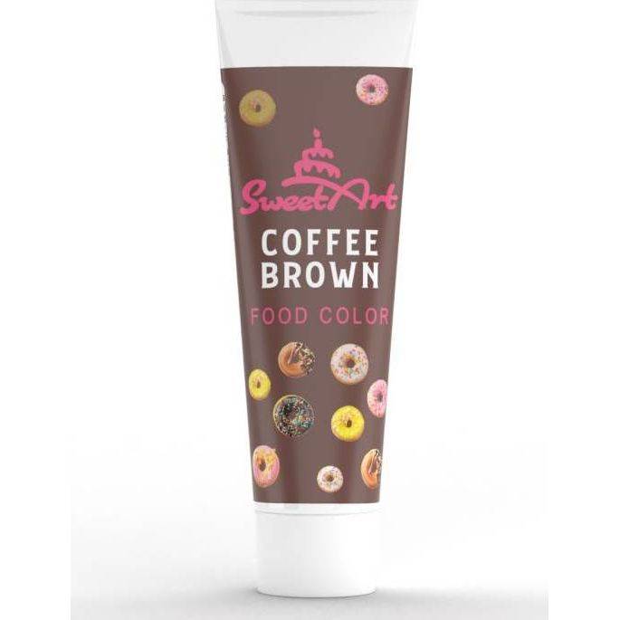 SweetArt gelová barva tuba Coffee Brown (30 g) - dortis