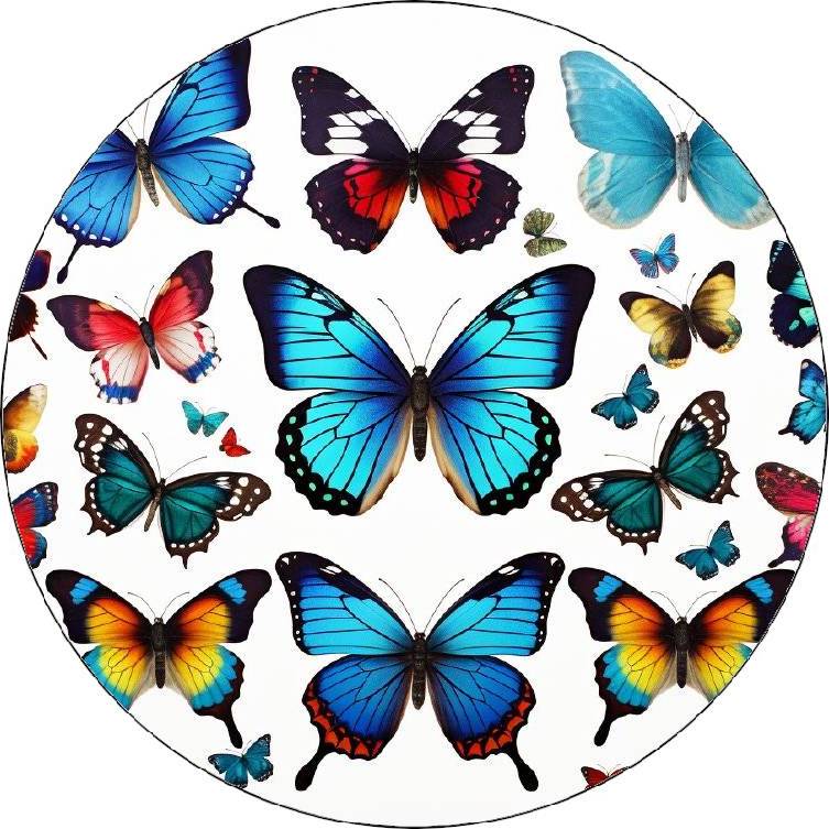 Jedlý papír barevní motýli 19,5cm - Pictu Hap