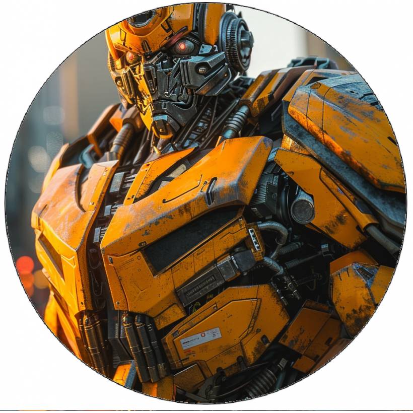 Jedlý papír Transformers žlutý robot 19,5 cm - Pictu Hap